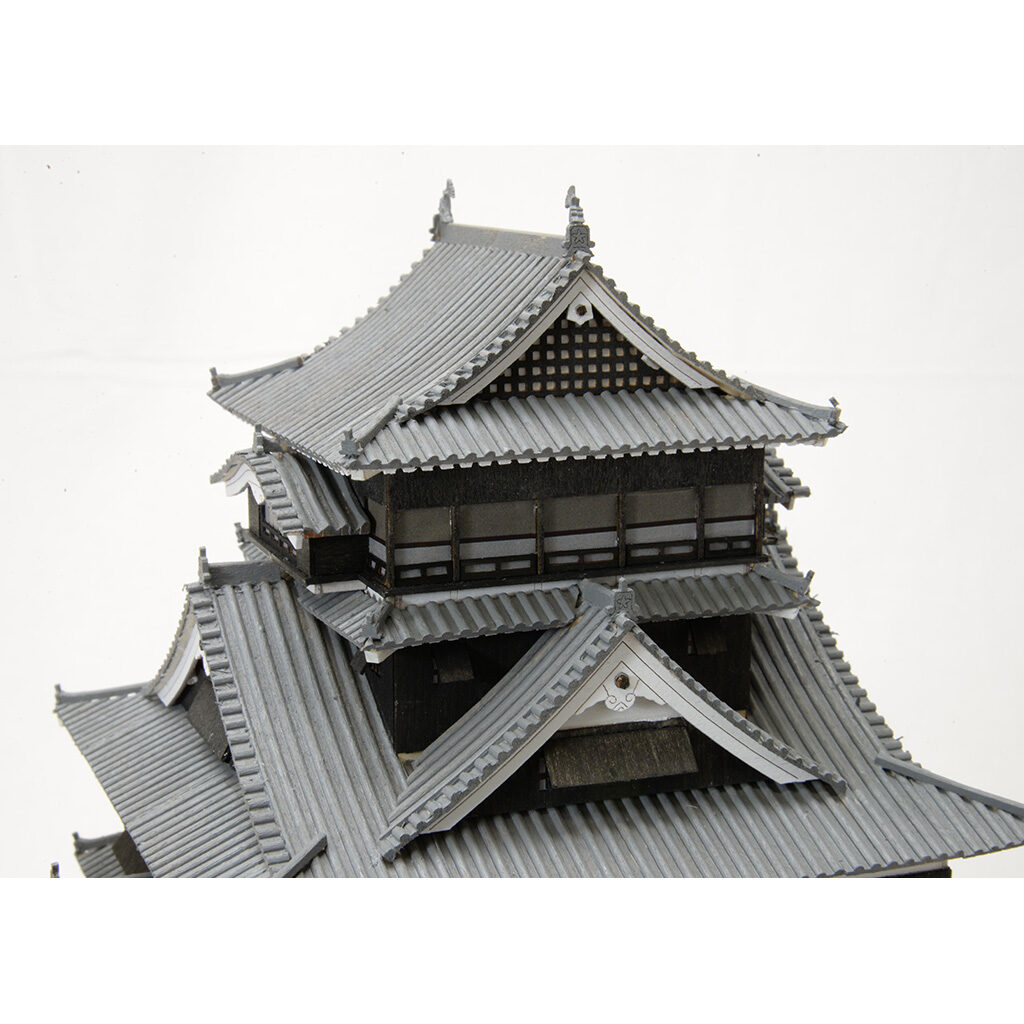 超美品 KAWABEYA店ウッディジョー 150 熊本城 木製模型 組み立てキット
